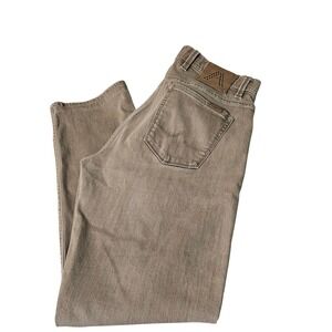 ALBERTO Stone Modern Mens Tan Casual Straight Leg Jeans Pants Size 32x29 EUC